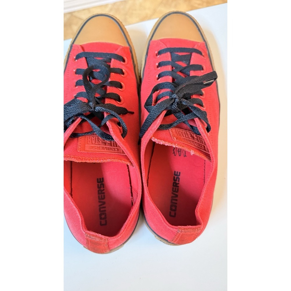 Converse Chuck Taylor All Star Low Red Canvas Sneakers Mens 11 Unisex‎ - Picture 8 of 9